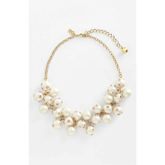 Kate Spade Polka Dot Pearl Swarovski Necklace Rare